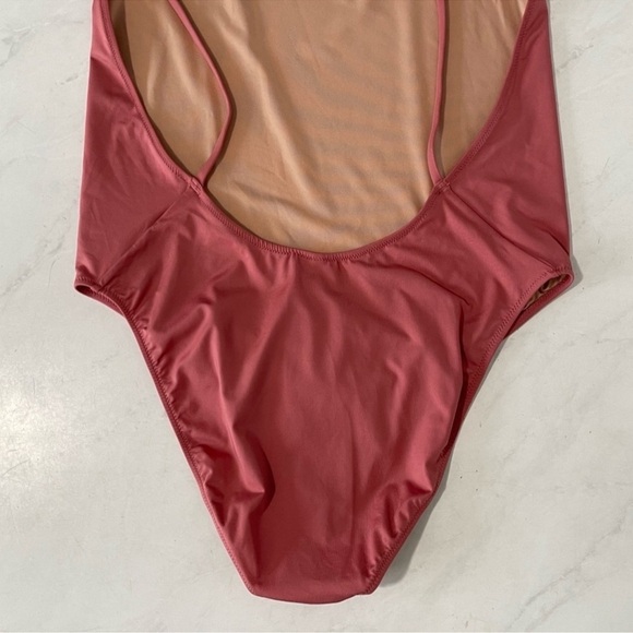 J. Crew Playa Newport Scoopback Blush Pink One Piece Swimsuit Size Large - Picture 8 of 8